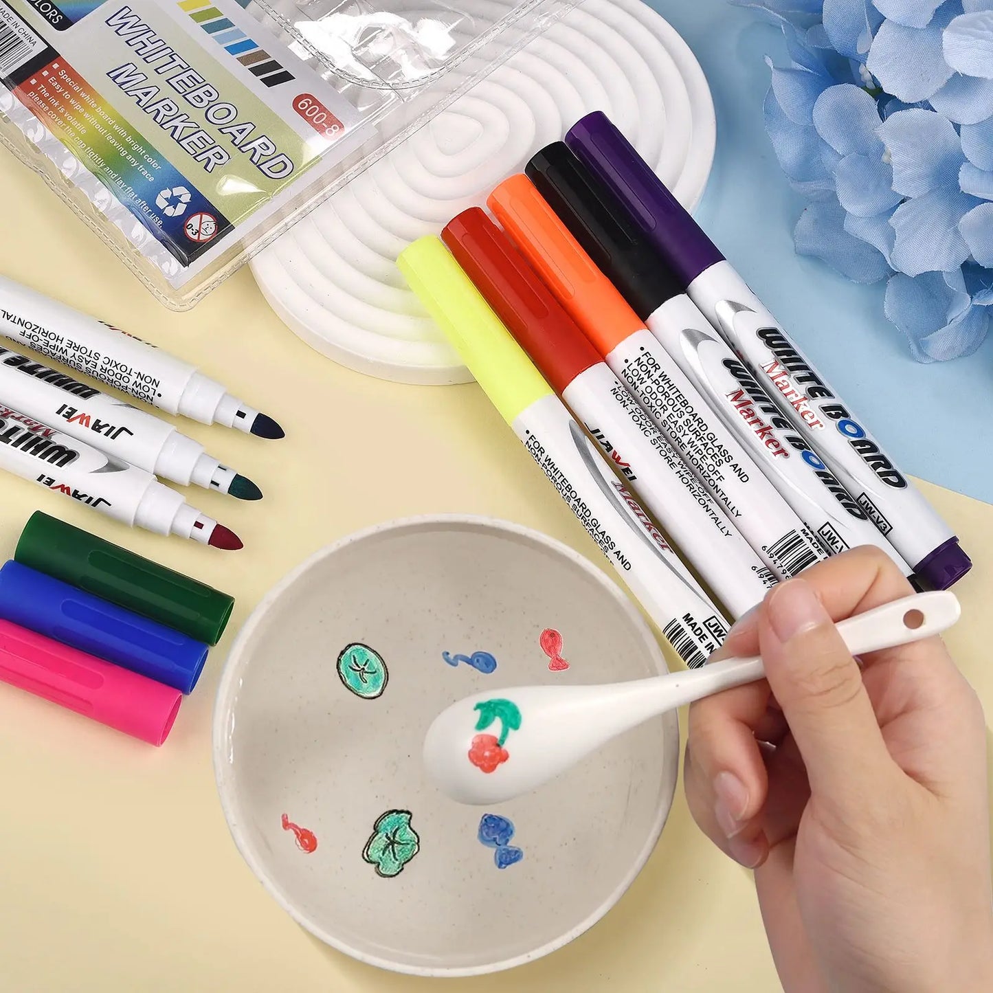 8/12 Colors Magical Water Painting Pen Set Water Floating Doodle Kids Drawing Early Art Education Pens Magic Whiteboard Markers