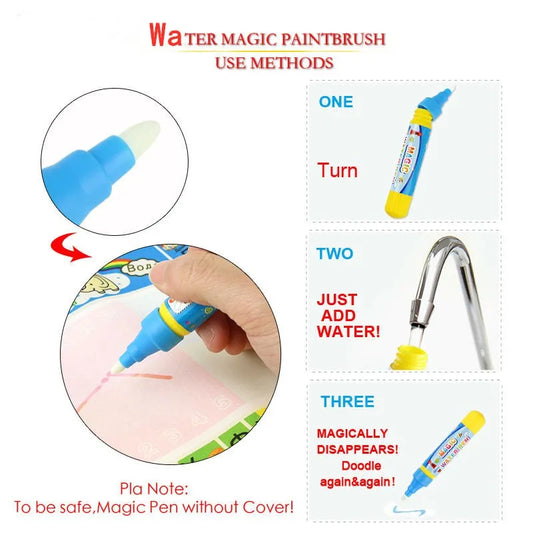 Pen Brush Painting Mat Toy Water Drawing Toy Kid Painting Writing Mat Pen Doodle Play Tool Education Toy for Children