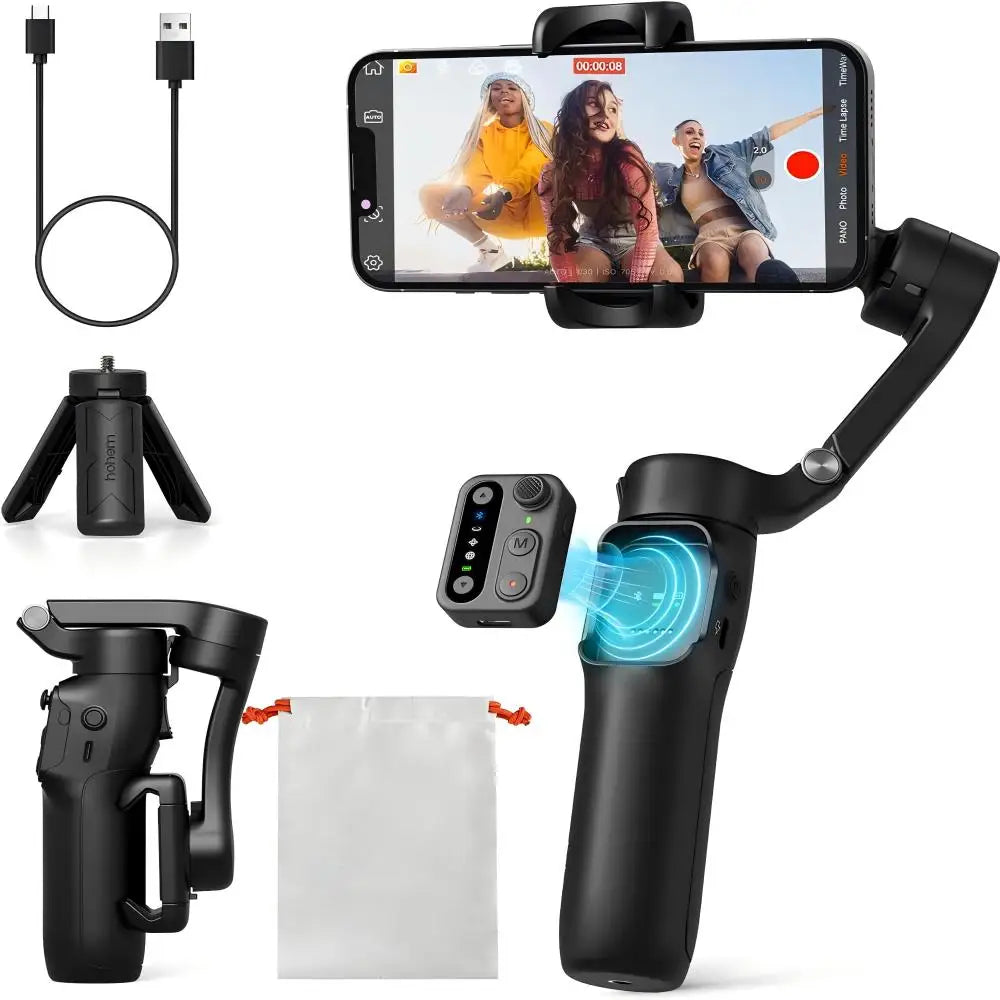  Control and Foldable Phone Stabilizer for Iphone/Samsung/Xiaomi/Huaweii