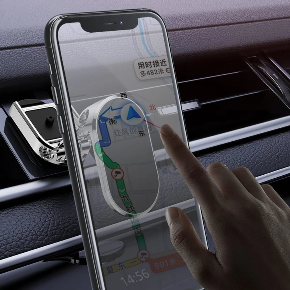 1PC Magnetic Phone Mount 360° Rotation Car Smartphone Holder Stand