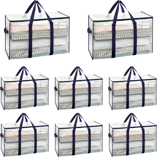 MoveMaxx Bags™ 8 Pack Extra Large Moving Storage Bags with Zips, 