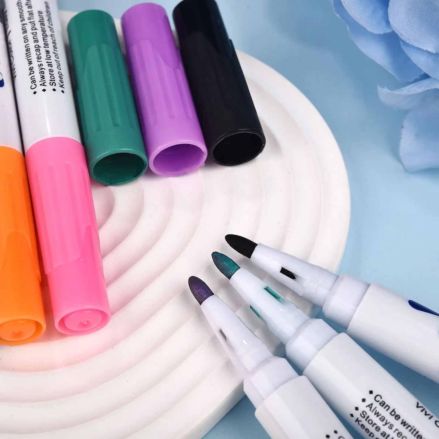 8/12 Colors Magical Water Painting Pen Set Water Floating Doodle Kids Drawing Early Art Education Pens Magic Whiteboard Markers