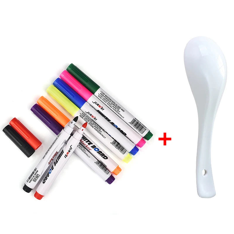8/12 Colors Magical Water Painting Pen Set Water Floating Doodle Kids Drawing Early Art Education Pens Magic Whiteboard Markers